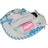 image:imageRawlings  Heart of The Hide Fastpitch Softball Glove  Multiple StylesGrey  Columbia Blue  Modified H Web