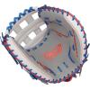image:imageRawlings  Liberty Advanced Fastpitch Softball GloveGrey  White  Royal  Modified H Web