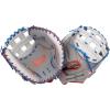 image:imageRawlings  Liberty Advanced Fastpitch Softball GloveGrey  White  Royal  Modified H Web