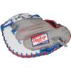 image:imageRawlings  Liberty Advanced Fastpitch Softball GloveGrey  White  Royal  Modified H Web