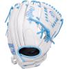 image:imageRawlings  Liberty Advanced Fastpitch Softball GloveWhite  Columbia Blue  Laced OnePiece Web