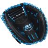 image:imageRawlings  R9 Series Baseball GloveBlack  Columbia Blue  1Piece Solid Web