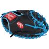 image:imageRawlings  R9 Series Baseball GloveBlack  Columbia Blue  1Piece Solid Web