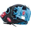 image:imageRawlings  R9 Series Baseball GloveBlack  Columbia Blue  Pro I Web