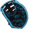 image:imageRawlings  R9 Series Baseball GloveBlack  Columbia Blue  Single Post Double Bar Web