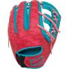 image:imageRawlings  REV1X Baseball GlovePink  Teal  Split Single Post Web  Electric Unicorn