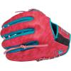 image:imageRawlings  REV1X Baseball GlovePink  Teal  Split Single Post Web  Electric Unicorn