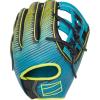 image:imageRawlings  REV1X Baseball GloveTeal  Yellow  Black  Split Single Post Web