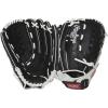 image:imageRawlings  Shut Out Youth Softball GloveBlack  White  Basket Web