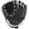 image:imageRawlings  Shut Out Youth Softball GloveBlack  White  Basket Web