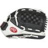 image:imageRawlings  Shut Out Youth Softball GloveBlack  White  Basket Web