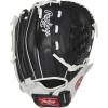 image:imageRawlings  Shut Out Youth Softball GloveBlack  White  Basket Web