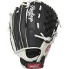 image:imageRawlings  Shut Out Youth Softball GloveBlack  White  Basket Web