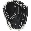 image:imageRawlings  Shut Out Youth Softball GloveBlack  White  Basket Web