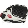 image:imageRawlings  Shut Out Youth Softball GloveBlack  White  Basket Web