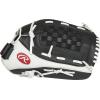 image:imageRawlings  Shut Out Youth Softball GloveBlack  White  Basket Web