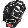 image:imageRawlings  Shut Out Youth Softball GloveBlack  White  Single Post Double Bar Web