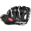 image:imageRawlings  Shut Out Youth Softball GloveBlack  White  Single Post Double Bar Web