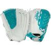 image:imageRawlings  Shut Out Youth Softball GloveWhite  Teal  Basket Web