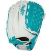 image:imageRawlings  Shut Out Youth Softball GloveWhite  Teal  Basket Web