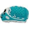 image:imageRawlings  Shut Out Youth Softball GloveWhite  Teal  Basket Web