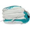 image:imageRawlings  Shut Out Youth Softball GloveWhite  Teal  Basket Web