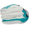 image:imageRawlings  Shut Out Youth Softball GloveWhite  Teal  Basket Web