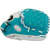 image:imageRawlings  Shut Out Youth Softball GloveWhite  Teal  Basket Web