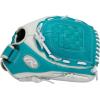 image:imageRawlings  Shut Out Youth Softball GloveWhite  Teal  Basket Web