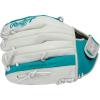 image:imageRawlings  Shut Out Youth Softball GloveWhite  Teal  Basket Web