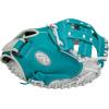 image:imageRawlings  Shut Out Youth Softball GloveWhite  Teal  Modified H Web