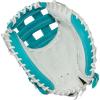 image:imageRawlings  Shut Out Youth Softball GloveWhite  Teal  Modified H Web