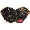 image:imageRawlings  R9 Youth Contour FIT Baseball Glove  Multiple StylesBlack  Camel  1Piece Solid Web