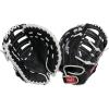 image:imageRawlings  Shut Out Youth Softball GloveBlack  White  Single Post Double Bar Web