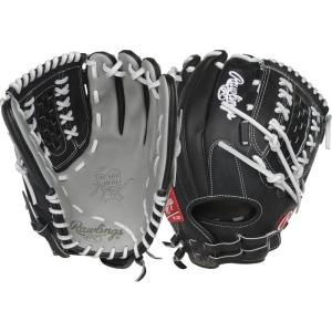 image:imageRawlings  Heart of The Hide Fastpitch Softball Glove  Multiple StylesBlack  Grey  DoubleLaced Basket Web