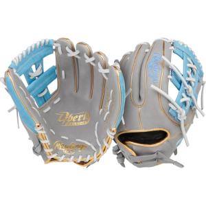 image:imageRawlings  Liberty Advanced Fastpitch Softball GloveGrey  Columbia Blue  Split Single Post Web
