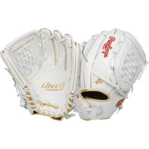image:imageRawlings  Liberty Advanced Fastpitch Softball GloveWhite  Gold  Basket Web
