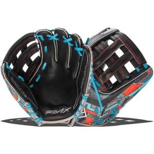 image:imageRawlings  REV1X Baseball GloveBlack  Carolina Blue  Red  Pro H Web