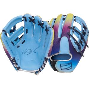 image:imageRawlings  REV1X Baseball GloveColumbia Blue  Purple  Yellow  Split Single Post Web