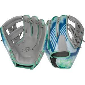 image:imageRawlings  REV1X Baseball GloveLindor  Grey  Blue  Green  Split Single Post Web