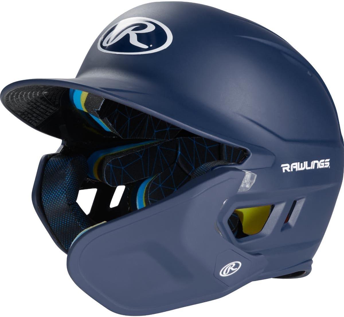 image:imageRawlings  MACH Adjust Baseball Batting Helmet  Adjustable Face Guard  Matte  JR amp SR Sizes  Multiple ColorsMatte Navy