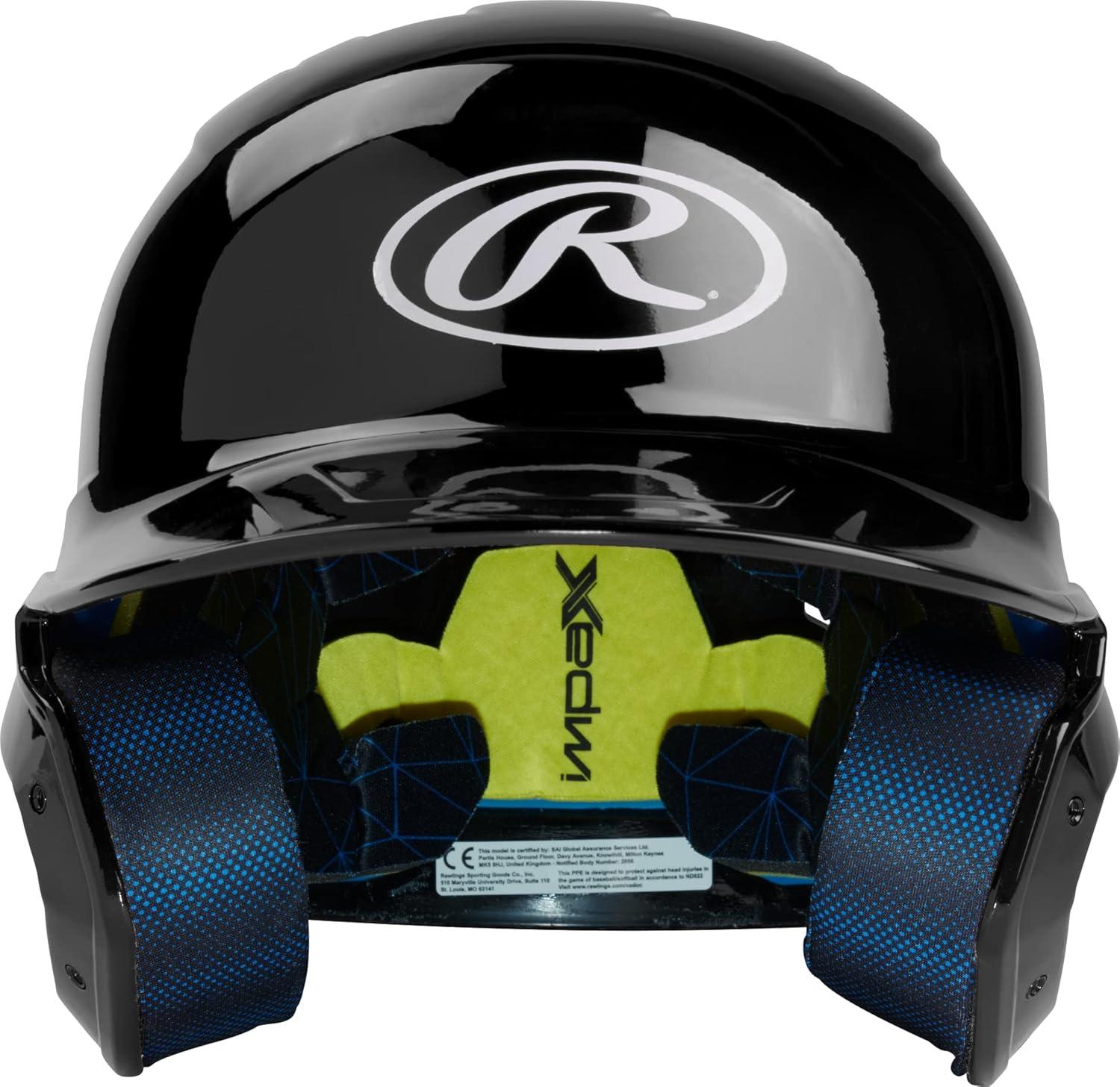 image:imageRawlings  MACH Baseball Batting Helmet  Gloss  JR amp SR Sizes  Multiple ColorsGloss Black