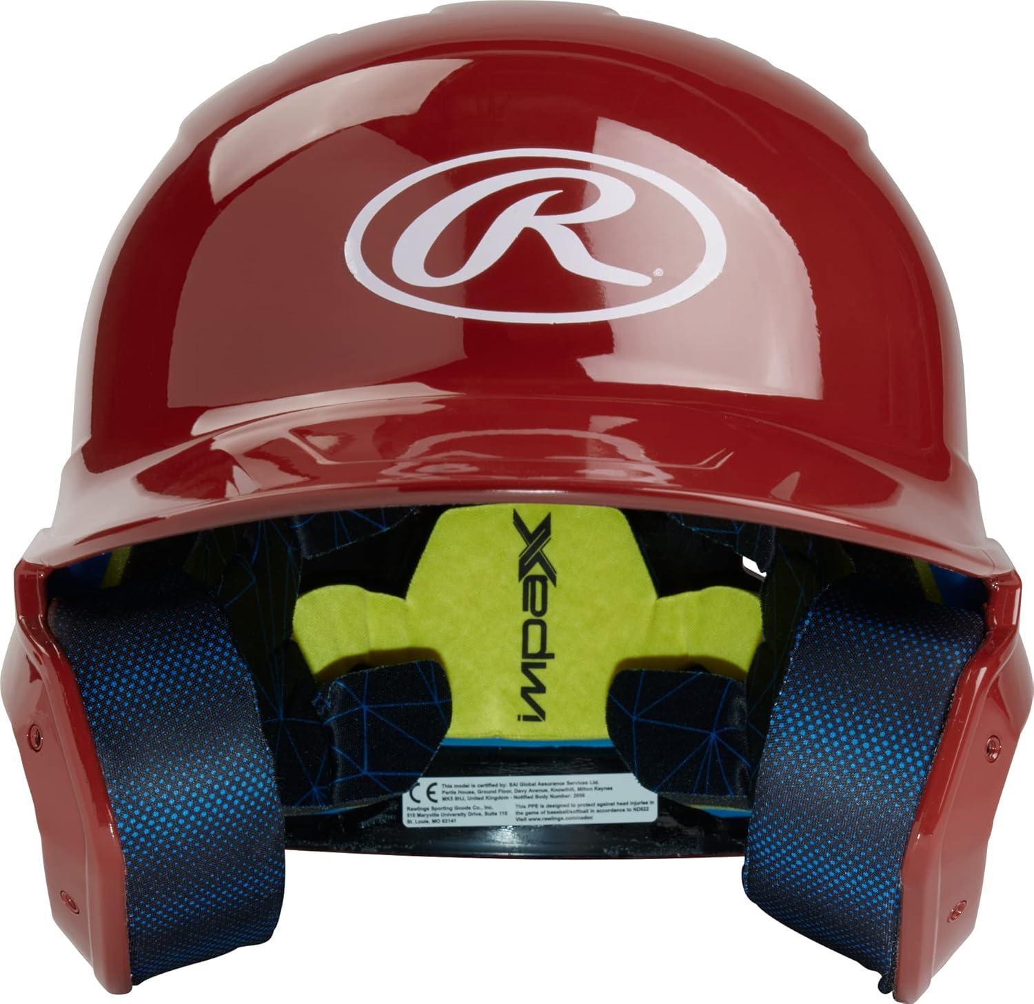 image:imageRawlings  MACH Baseball Batting Helmet  Gloss  JR amp SR Sizes  Multiple ColorsGloss Cardinal