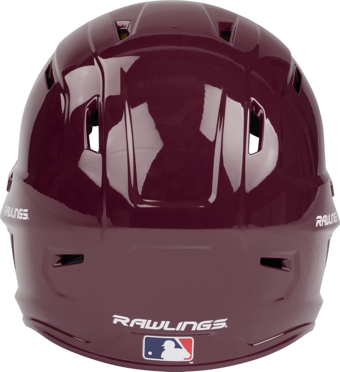 image:imageRawlings  MACH Baseball Batting Helmet  Gloss  JR amp SR Sizes  Multiple ColorsGloss Maroon