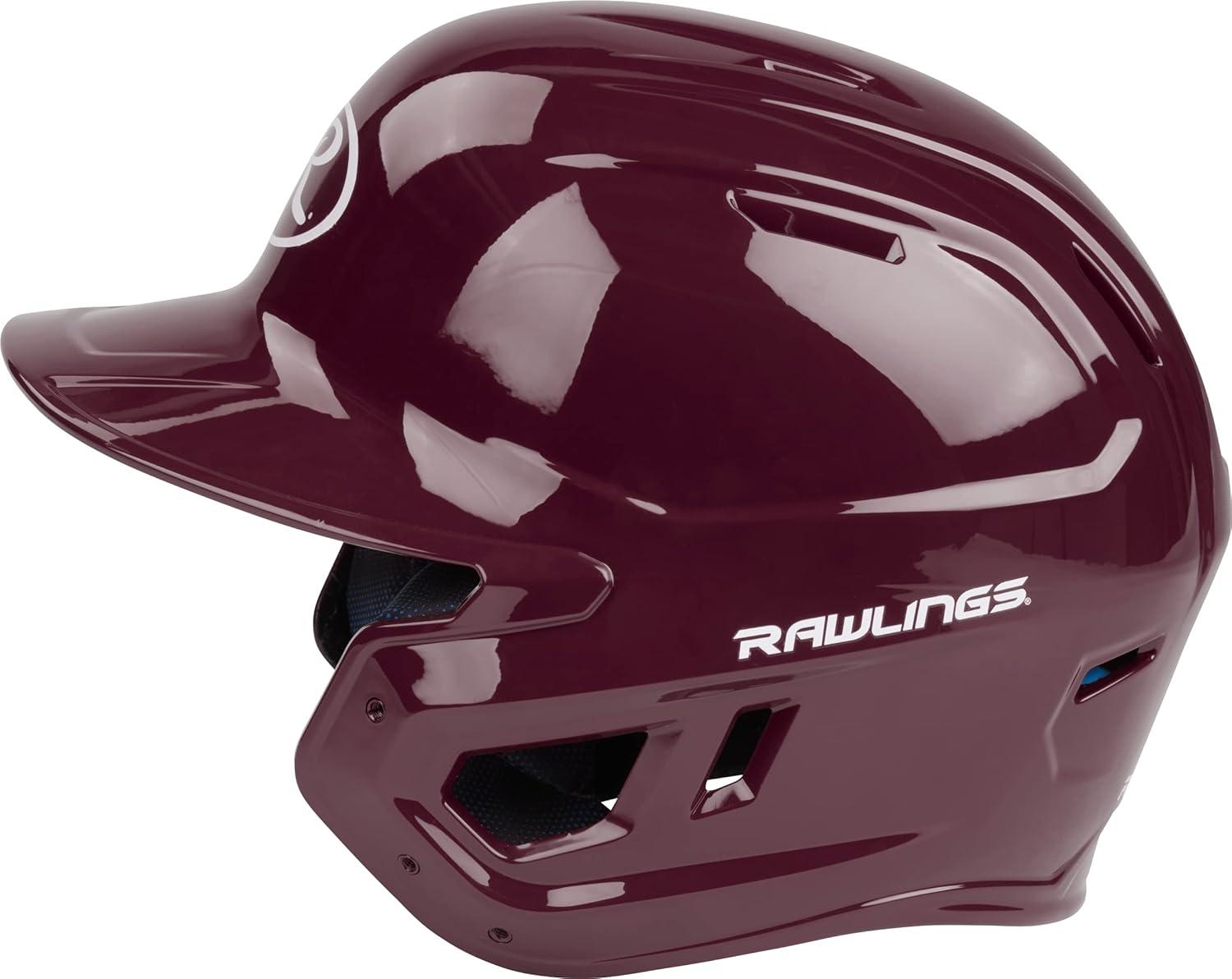 image:imageRawlings  MACH Baseball Batting Helmet  Gloss  JR amp SR Sizes  Multiple ColorsGloss Maroon