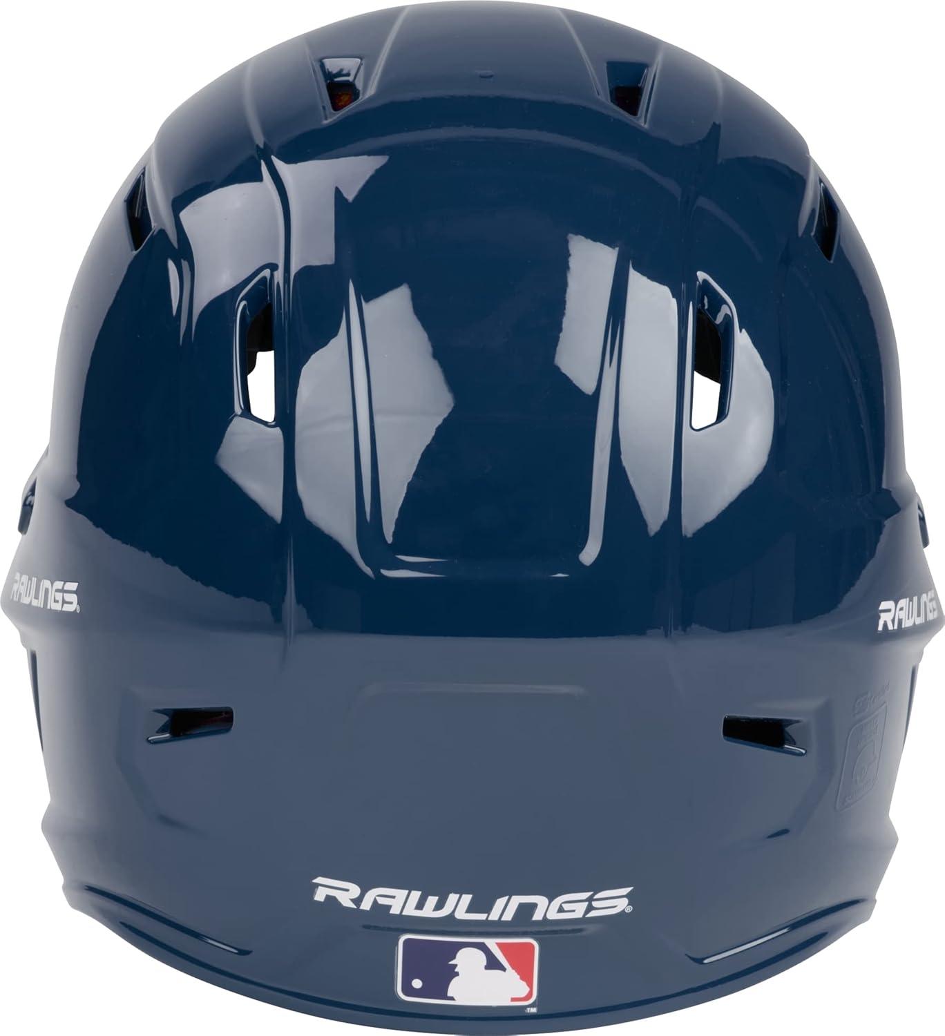 image:imageRawlings  MACH Baseball Batting Helmet  Gloss  JR amp SR Sizes  Multiple ColorsGloss Navy
