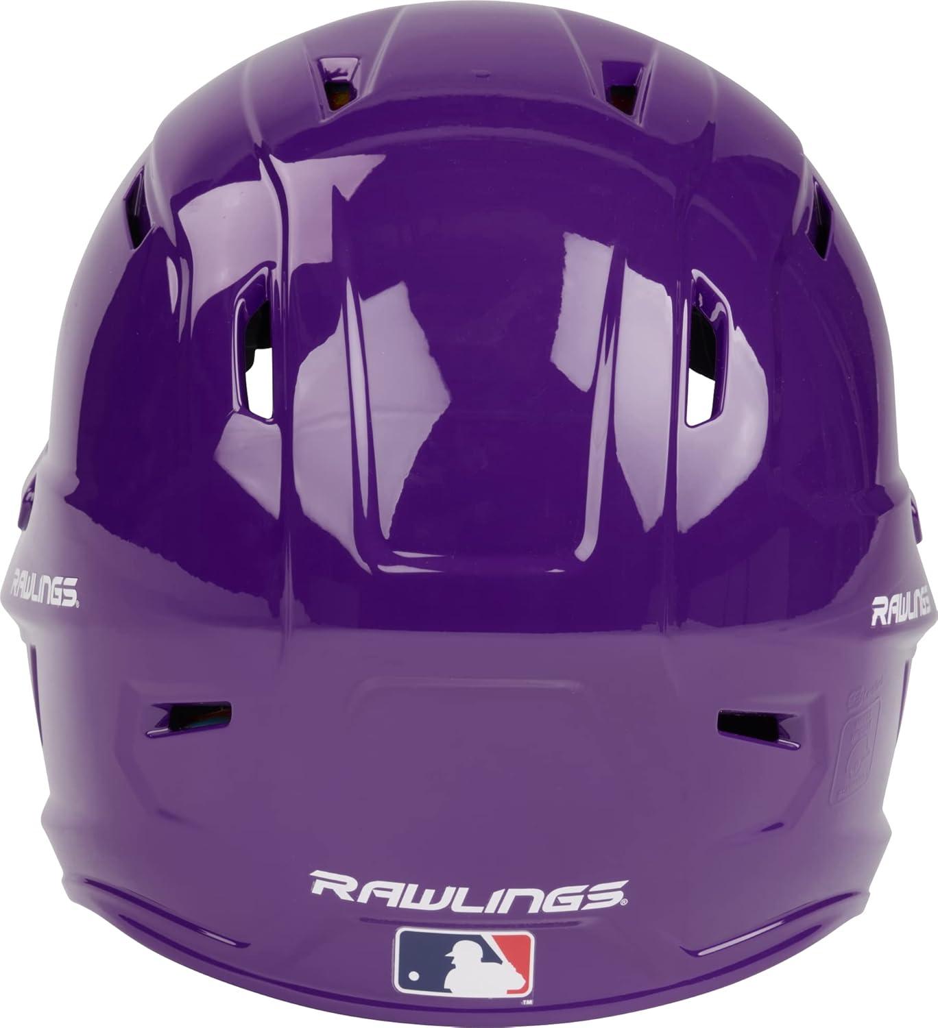 image:imageRawlings  MACH Baseball Batting Helmet  Gloss  JR amp SR Sizes  Multiple ColorsGloss Purple