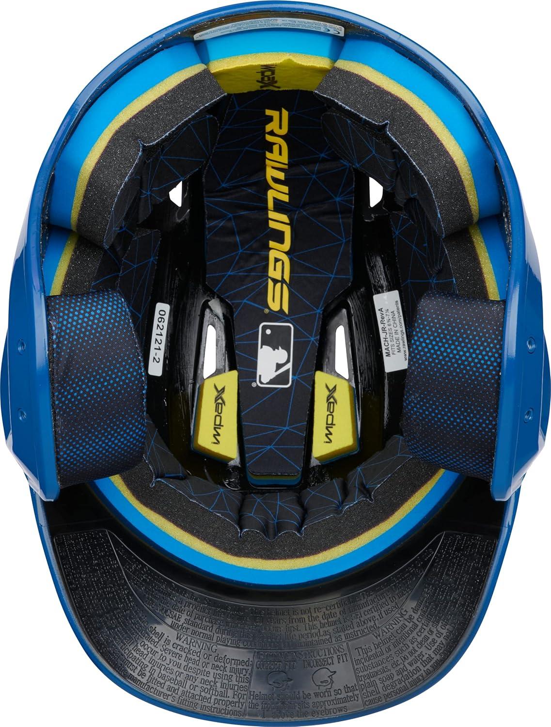image:imageRawlings  MACH Baseball Batting Helmet  Gloss  JR amp SR Sizes  Multiple ColorsGloss Royal