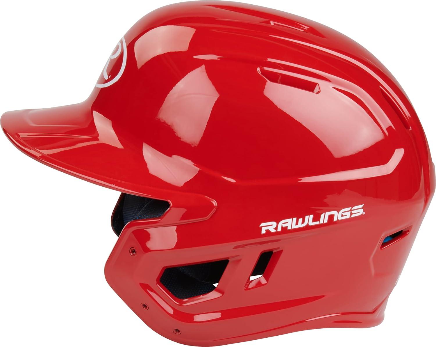 image:imageRawlings  MACH Baseball Batting Helmet  Gloss  JR amp SR Sizes  Multiple ColorsGloss Scarlet