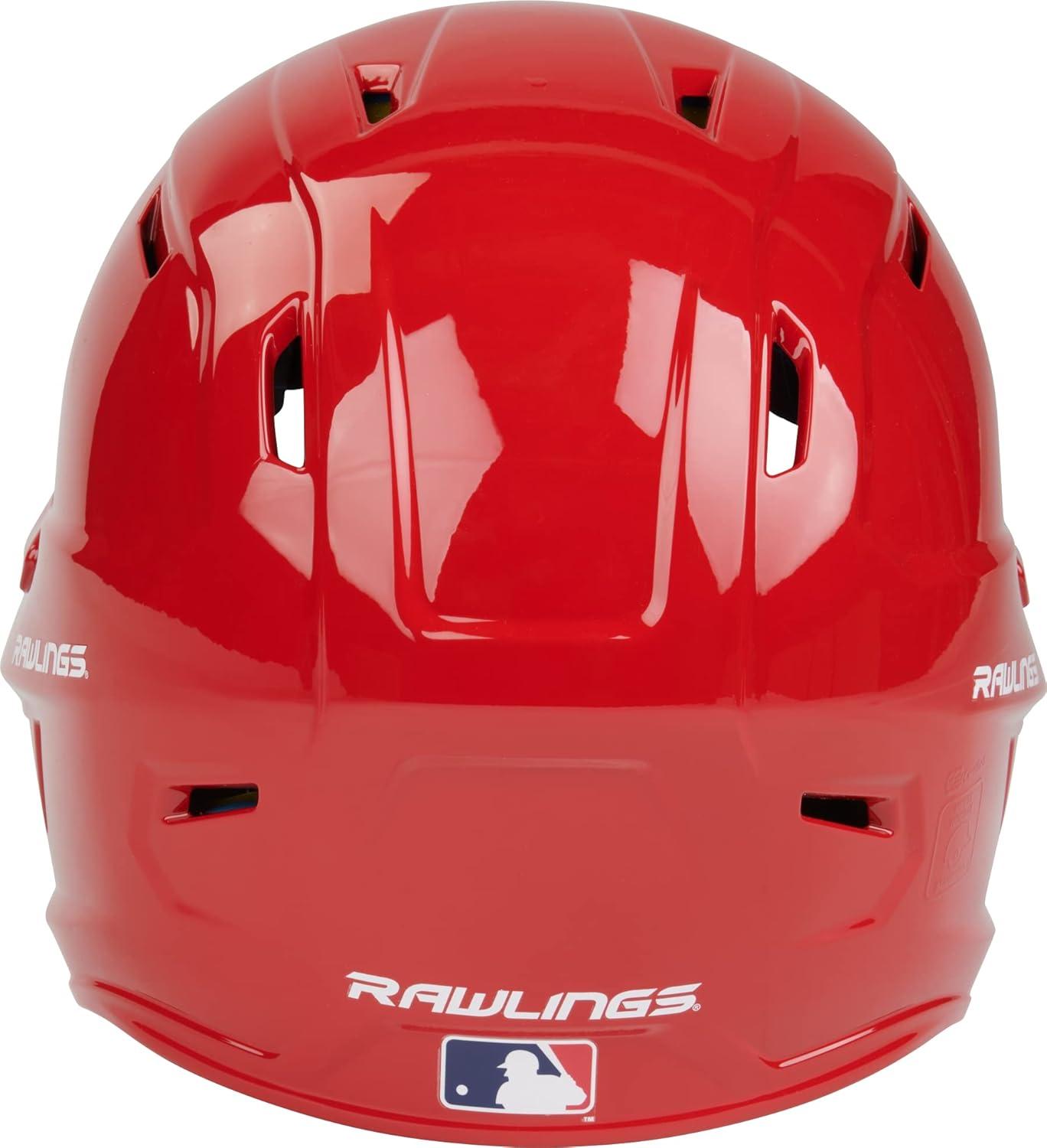 image:imageRawlings  MACH Baseball Batting Helmet  Gloss  JR amp SR Sizes  Multiple ColorsGloss Scarlet